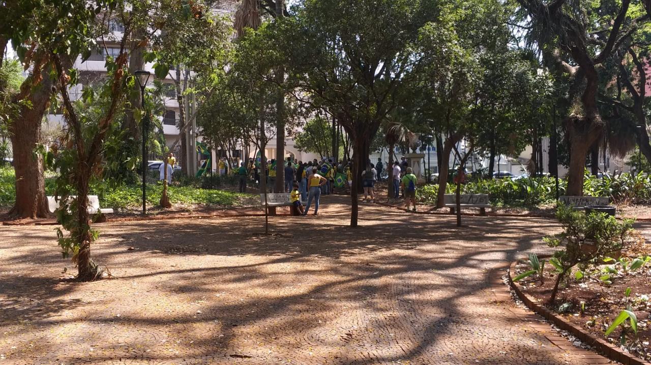 Foto 30 de 31 — Manifestantes fazem ato pró-Bolsonaro na Praça da Independência; veja imagens